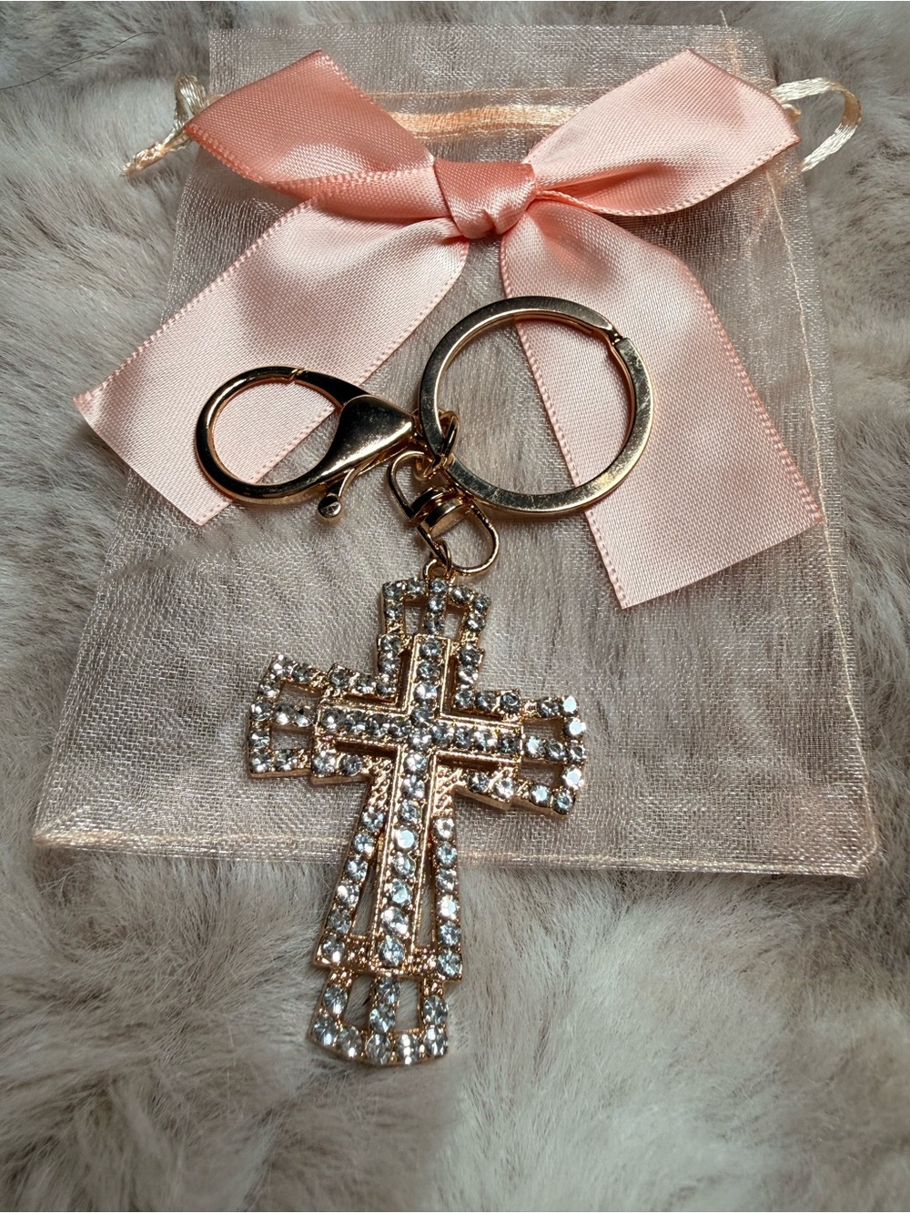 Gold Crystal And Crested Cross Bag Purse Charm Goth Ren Faire Fairy Medieval